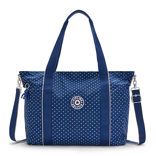 Kipling Asseni Printed Tote Tassen Blauw | BE 1461LI